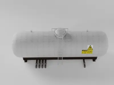 Gas tank Low-poly 3D model purchase