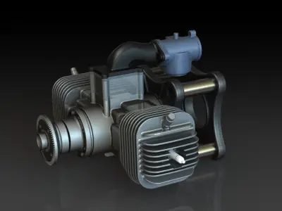 Engine 3W-342i-B2F Free 3D model