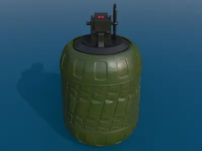 Hand Grenade Low-poly 3D model