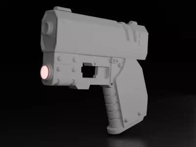 pistola  Low-poly 3D model