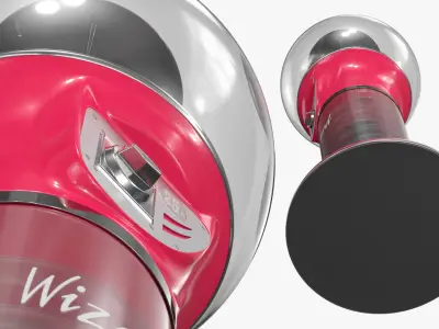 Quarter-Operated Gumball Machine with Transparent Body 3D model