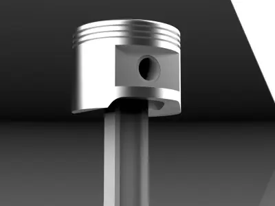Piston 3D model by uasad