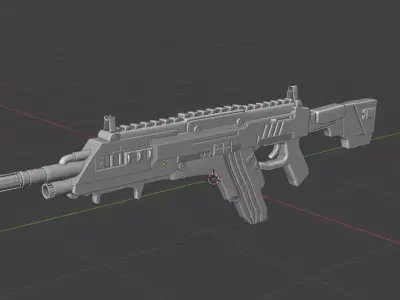 high-poly guns Free low-poly 3D model