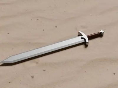 Champion Sword Low-poly 3D model