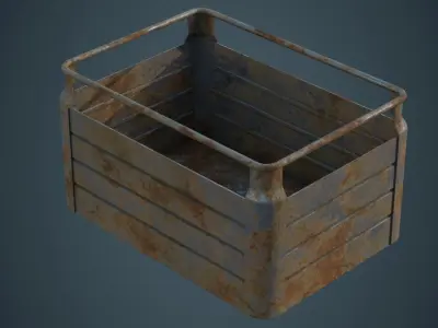 Crate 1B Low-poly 3D model