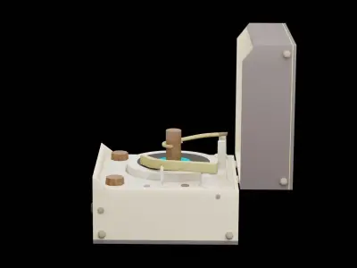 CD Record Player Low-poly 3D model