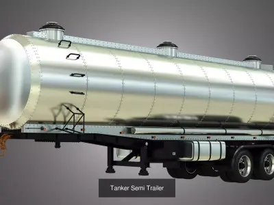 Big Collection of 3d Trailers for Trucks 3D Model Pack