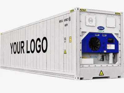 40ft GENERIC Container Reefer CARRIER- PSD edit 3D model