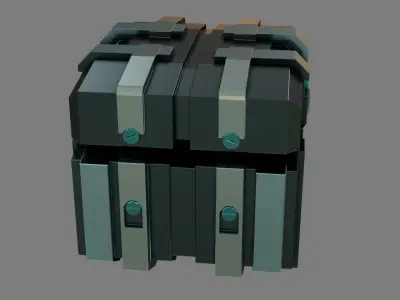 Sci-Fi Crate - Low Poly - Game Ready - PBR Low-poly 3D model