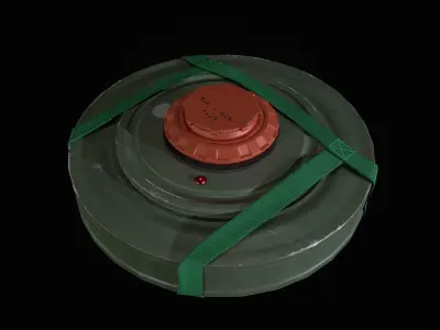 Land mine Free low-poly 3D model