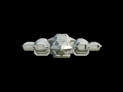 Low poly spaceship Free low-poly 3D model purchase