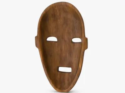  African Congo Mask 4 Wood 