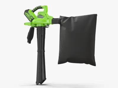 Leaf Blower Vacuum DigiPro G-MAX 40V GreenWorks Low-poly 3D model