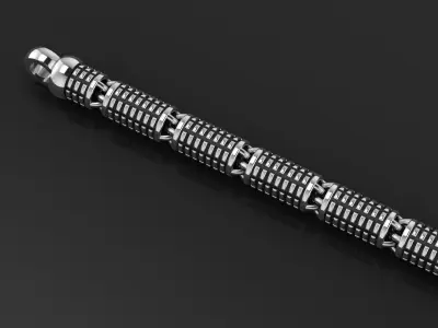 5 Size Stylish antique chain with patterns 3D Model Pack