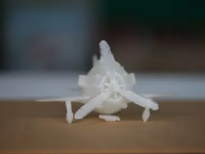 Cute assembled airplane 3D print model