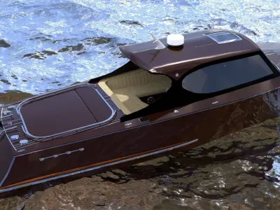 Vintage 3D Boat 3D model