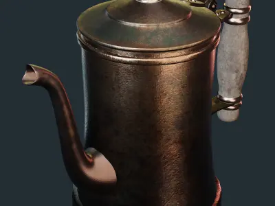 Wireless Vintage Teapot 3D model