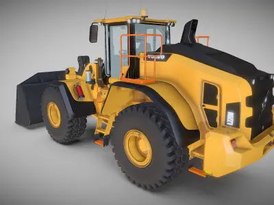 Excavator L220H Low-poly 3D model