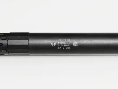 Gemtech GM9 Handgun Suppressor Low-poly 3D model