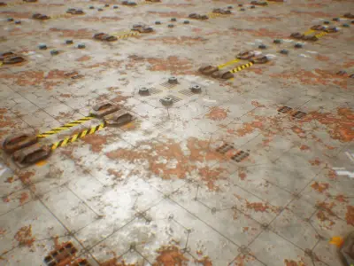 PBR Sci-Fi Industrial Texture 51 Low-poly 3D model