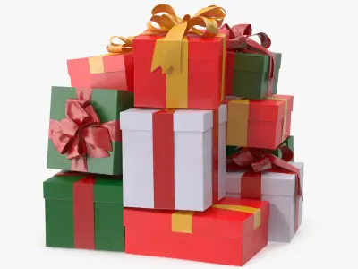 Present Gift Boxes 3D model
