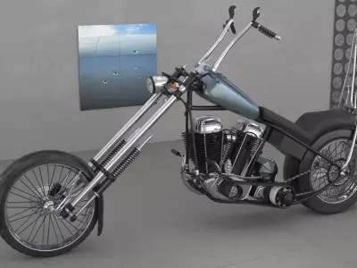 70s Styled chopper Free 3D model