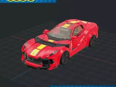 Lego Car - Ferrari 812 3D print model purchase