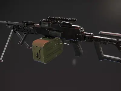 PKP Pecheneg with Zenitco Pack Low-poly 3D model