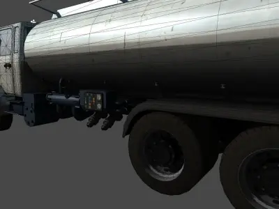 Fuel trucks collection Low-poly 3D model