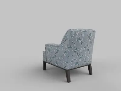 chair with floral pattern 3D model