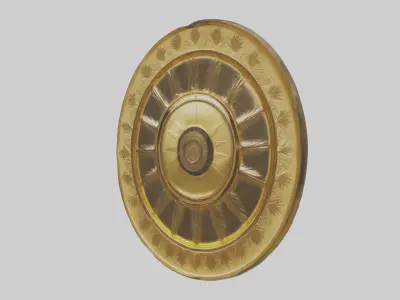 Golden Sunplate 1 Low-poly 3D model