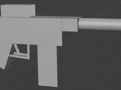 Low Poly Gun Free low-poly 3D model shop