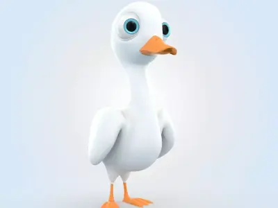 Cartoon Duck 3D model