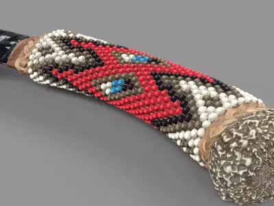 Obsidian Knife Low-poly 3D model