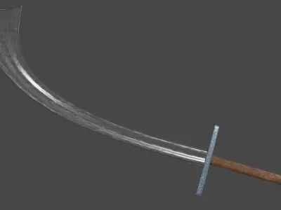 Khora sword with Grossmesser handle Low-poly 3D model