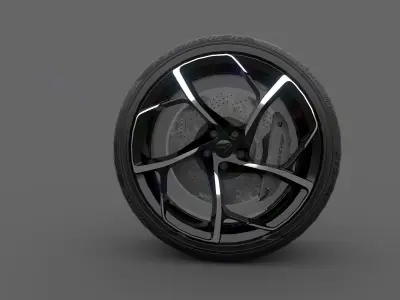 McLaren Elva wheel  Low-poly 3D model