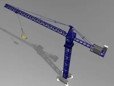 Tower Crane 3D model 3