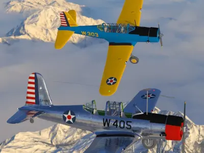 BT-13 Vultee Valiant Low-poly 3D model