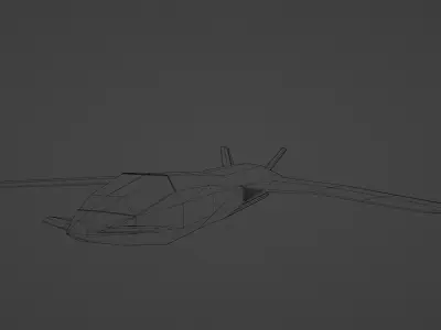 Low Poly Scout Jet Low-poly 3D model