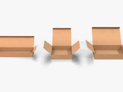  Tuck Top Boxes - Flat Packaging Set 