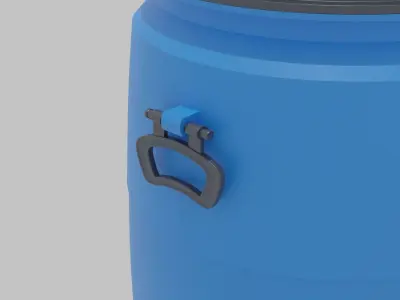 Plastic barrel Free 3D model