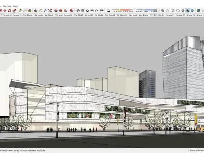 Sketchup Commercial Complex 116 3D model