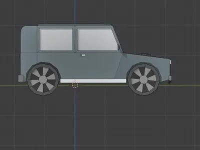Low poly terrain vehicle jeep Free low-poly 3D model