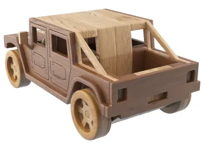  Wooden 4x4 Toy 