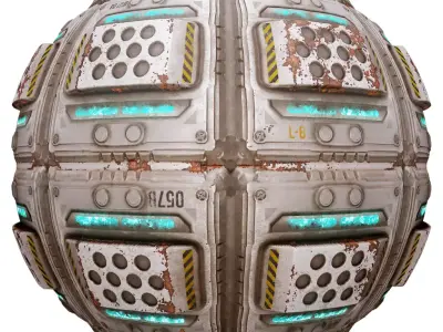PBR Seamless Sci-Fi Texture 53 Low-poly 3D model
