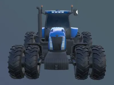 New Holland T8040 Low Poly Low-poly 3D model