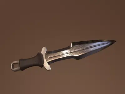 steel dagger 3D model
