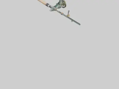 Fishing Rod and Reel model Low-poly 3D model