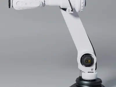 Industrial Robot Low Poly Low-poly 3D model