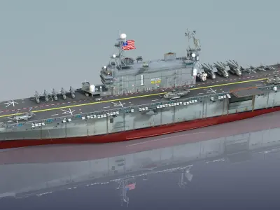 USS Tarawa (LHA-1) 3D model